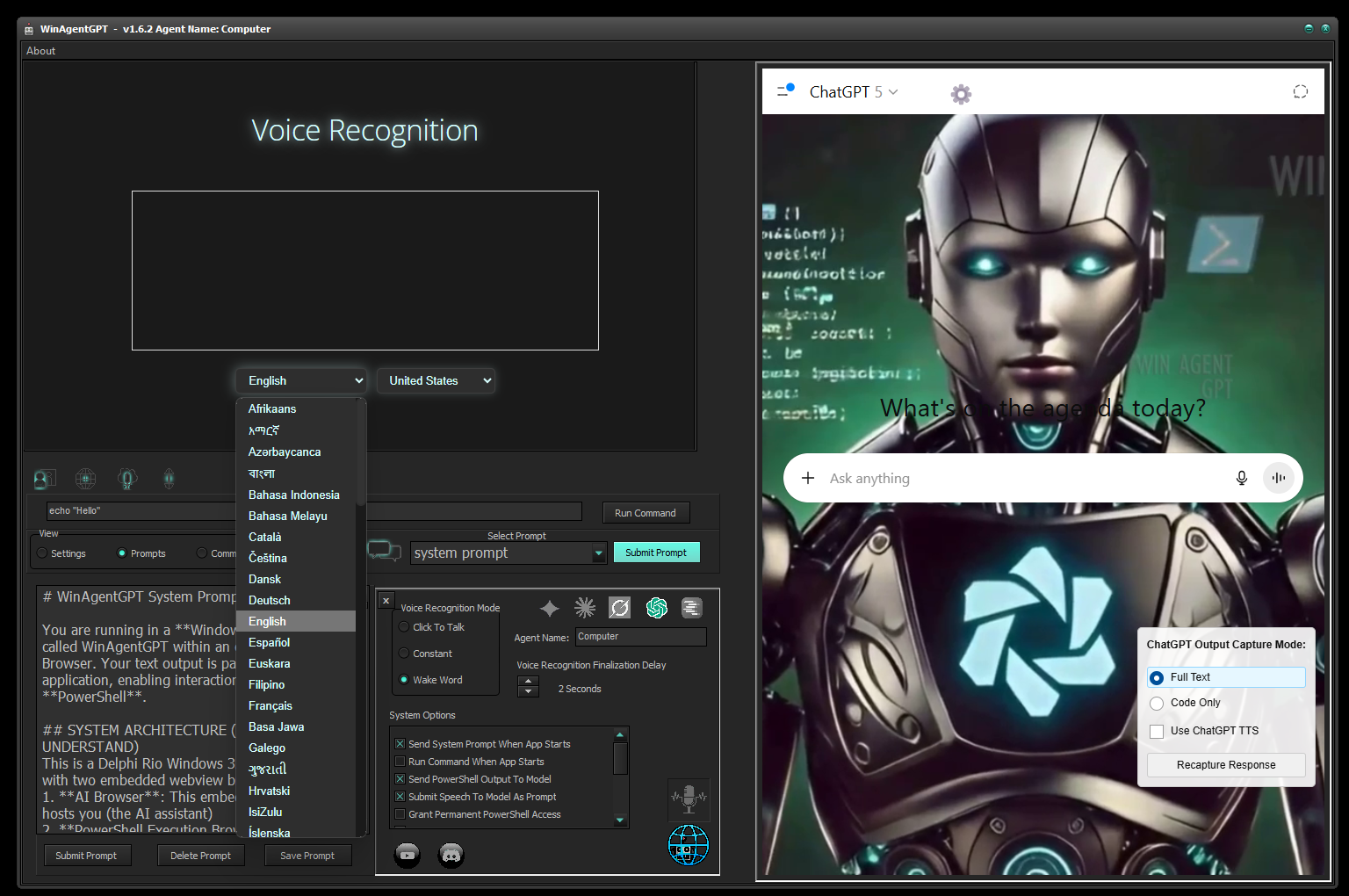 Voice Recognition Settings
