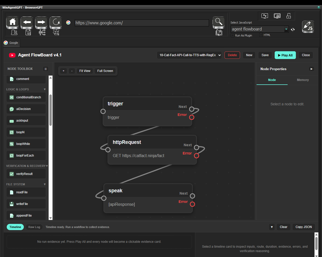 Agent FlowBoard Interface