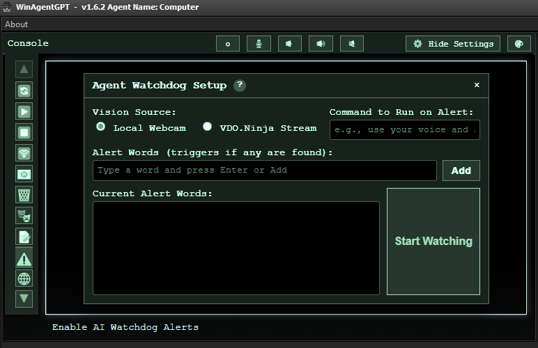 Agent Watchdog Setup UI